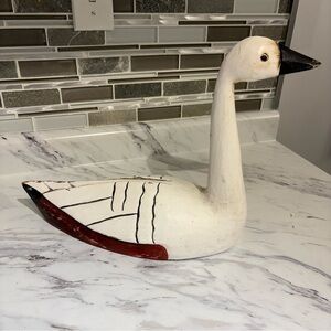 Vintage Swan vintage wooden decoy primitive rustic farm house decor